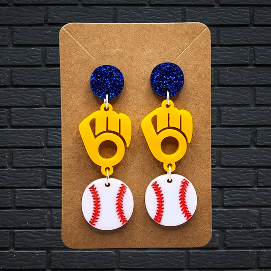 SVG ONLY- 3 Tier Dangles Brewers baseball dangles- digital file only- not a physical product