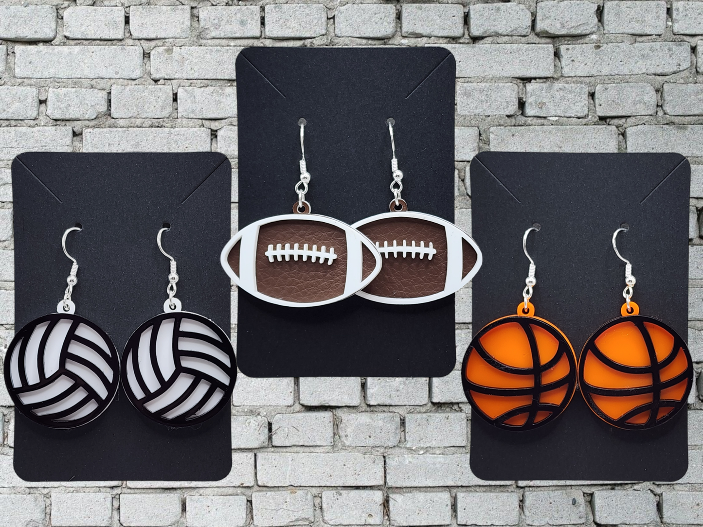 SVG ONLY- Fall Sports Acrylic Dangles- Not a physical product