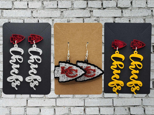 SVG- Chiefs Earring Dangles Collection- digital file only- not a physical product