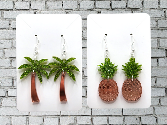SVG TROPICAL EARRING DANGLES- Digital File Only- Not a physical Product