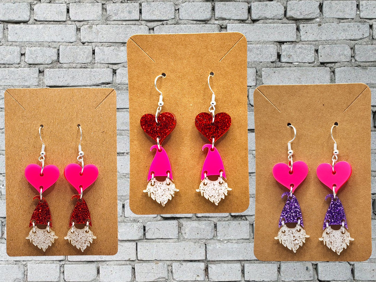 VALENTINES DAY GNOME TIERED DANGLES- SVG ONLY DIGITAL FILE- NOT A PHYSICAL PRODUCT