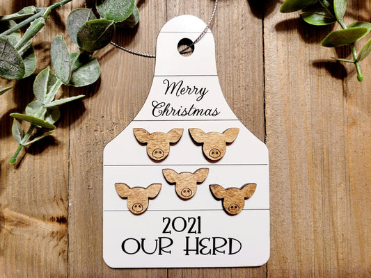 PIG FAMILY ORNAMENT - SVG ONLY