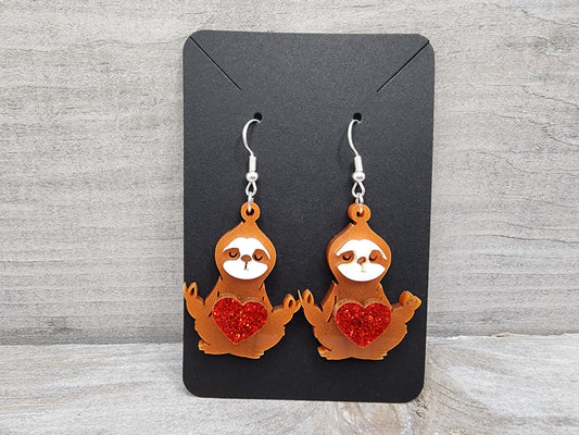 Sloth Valentines day dangles- SVG ONLY- not a physical product- to order physical product please search website