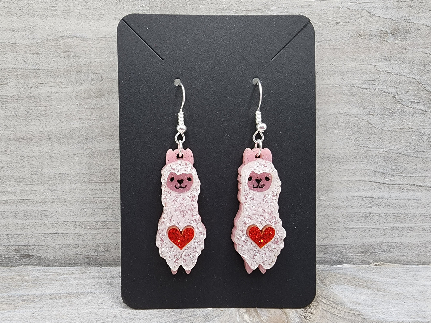 Llama Valentine's day dangles- SVG ONLY- for physical product please search website