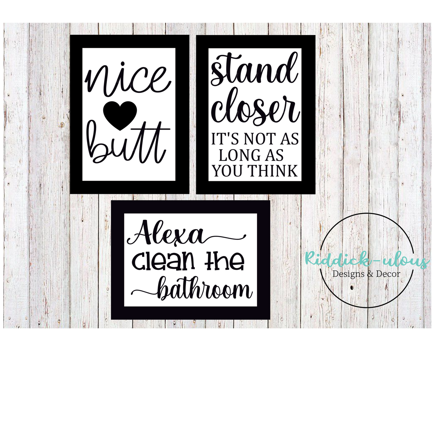 Small Bathroom Sign Bundle - SVG ONLY