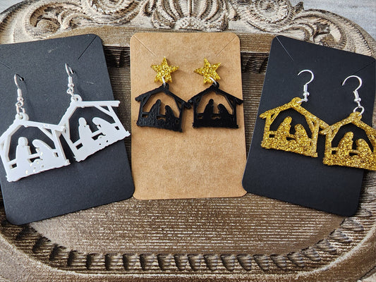 NATIVITY STABLE DANGLES- SVG ONLY