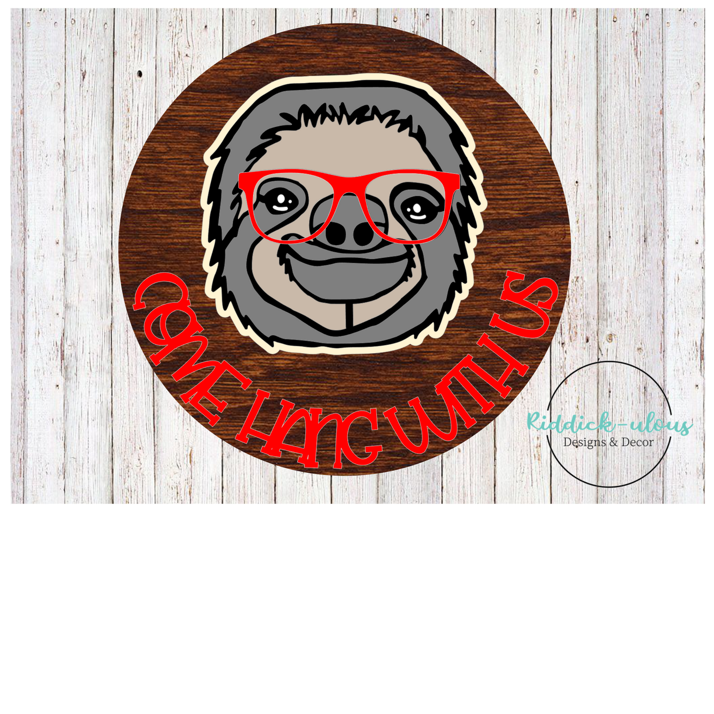 Sloth Interchangeable Door Hanger- SVG ONLY